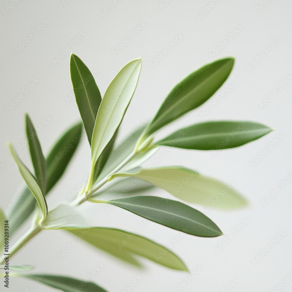 closeup of green leaves on a branch showcasing natural beauty and freshness closeup of green leaves on a branch showcasing natural beauty and freshness