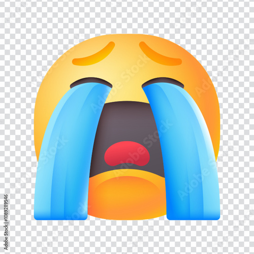 Cry vector design in EPS 10 format. This emotional illustration depicts a crying or tearful expression—perfect for use in storytelling graphics, emotional awareness content, social media reactions, co