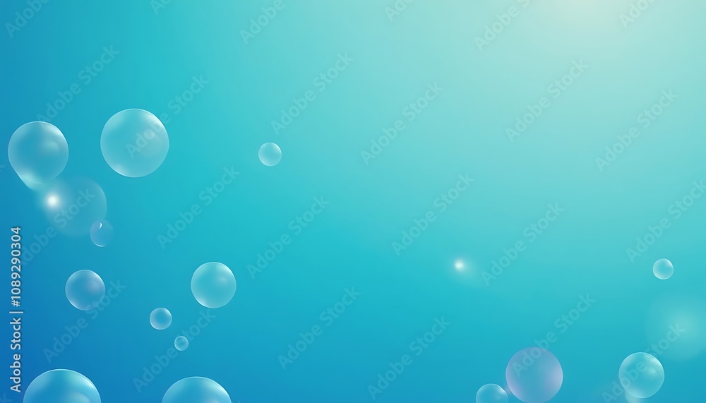 Bubbles on Demand Abstract bright soap bubbles floating in the air, on blue background,3 Bubbles on Demand Abstract bright soap bubbles floating in the air, on blue background,3