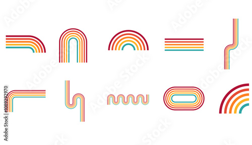 70's Groovy Lined SET