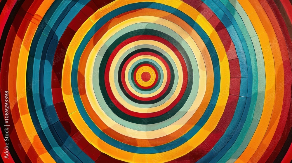 Abstract concentric circles in vibrant colors. Abstract concentric circles in vibrant colors.