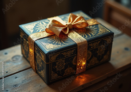 mysterious gift box intricate designs caught attention instantly everywhere looked