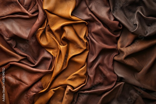 Rough, Unrefined Leather Textures in Muted Tones Displaying High Fidelity Quality for Artistic and Design Projects photo