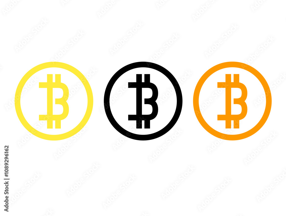vector illustration, collection of digital money icons, bitcoin. vector illustration, collection of digital money icons, bitcoin.