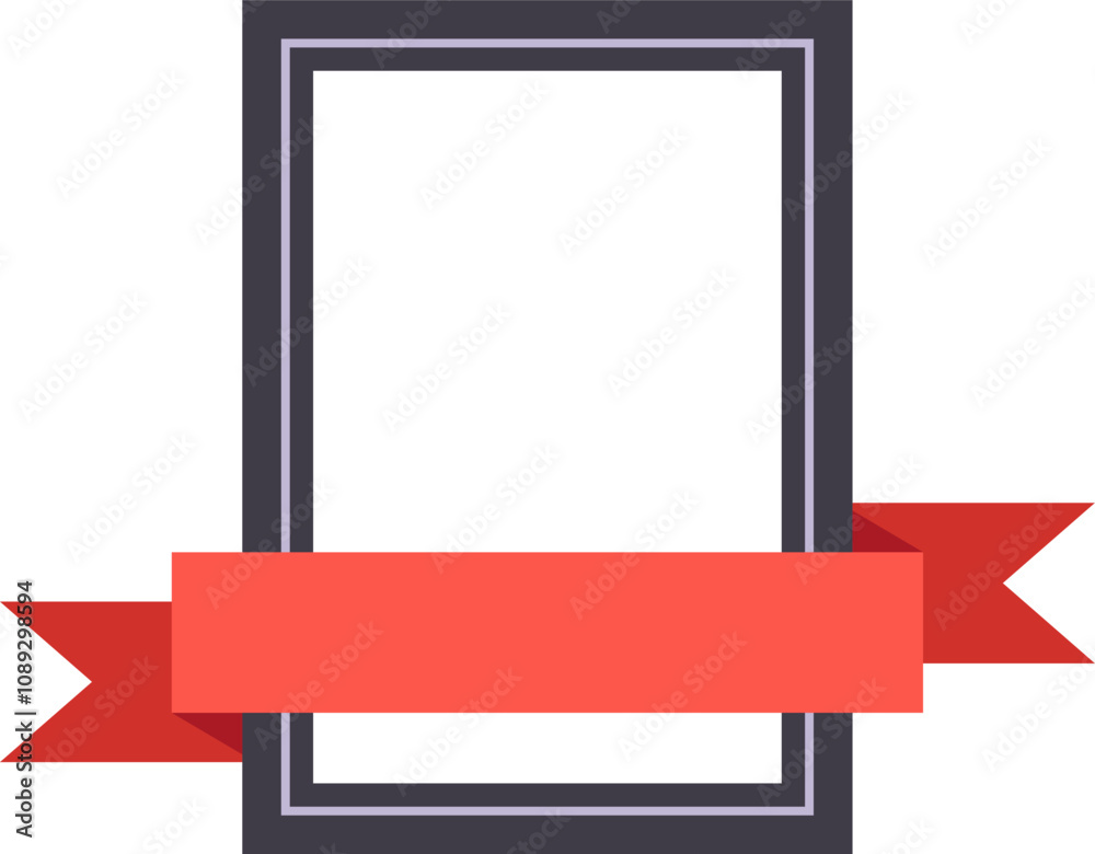 Blank diploma frame with a red ribbon is displayed, providing a perfect backdrop for celebrating academic success, graduation ceremonies, and educational milestones Blank diploma frame with a red ribbon is displayed, providing a perfect backdrop for celebrating academic success, graduation ceremonies, and educational milestones