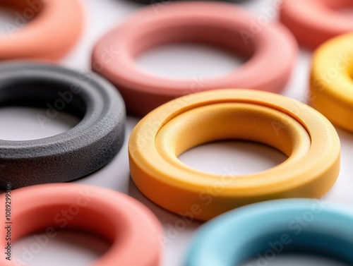 colorful rubber rings for creative projects and design applications