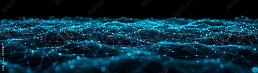 Obraz premium Digital plexus of glowing lines and dots