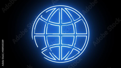 Wallpaper Mural Glowing neon Commerce icon isolated on black background. Torontodigital.ca