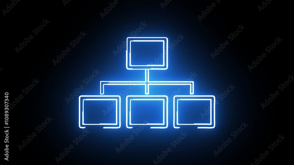 Glowing neon Commerce icon isolated on black background. Glowing neon Commerce icon isolated on black background.