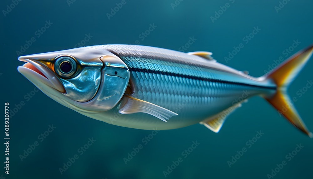 Fototapeta premium fish on blue background