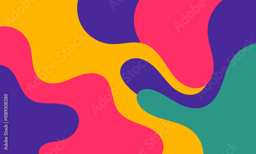 Abstract wavy background with colorful dynamic effect