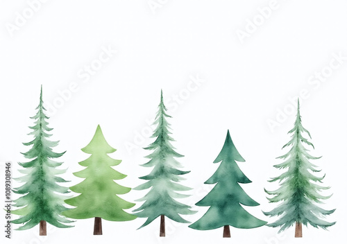 watercolor christmas trees white backgrounds make unique handmade holiday cards special occasions loved ones