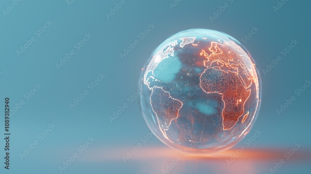Global digital connectivity virtual space 3d visualization modern technology close-up impact of data on society Global digital connectivity virtual space 3d visualization modern technology close-up impact of data on society