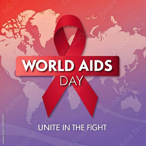 World aids day awareness design illustration