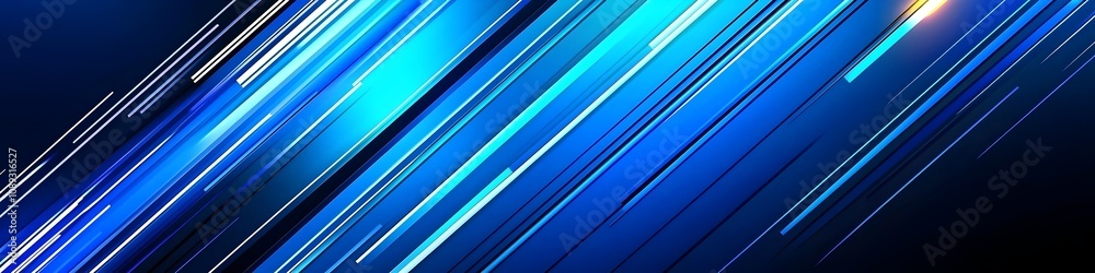 Fototapeta premium Abstract Blue Dynamic Stripes Background