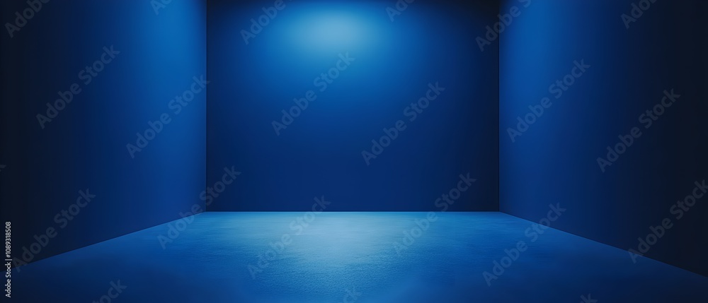 Blue Minimalist Podium for Product Display: A single, round blue platform bathed in soft spotlight against a dark blue backdrop, offering a clean and modern stage for showcasing your product or brand. Blue Minimalist Podium for Product Display: A single, round blue platform bathed in soft spotlight against a dark blue backdrop, offering a clean and modern stage for showcasing your product or brand.