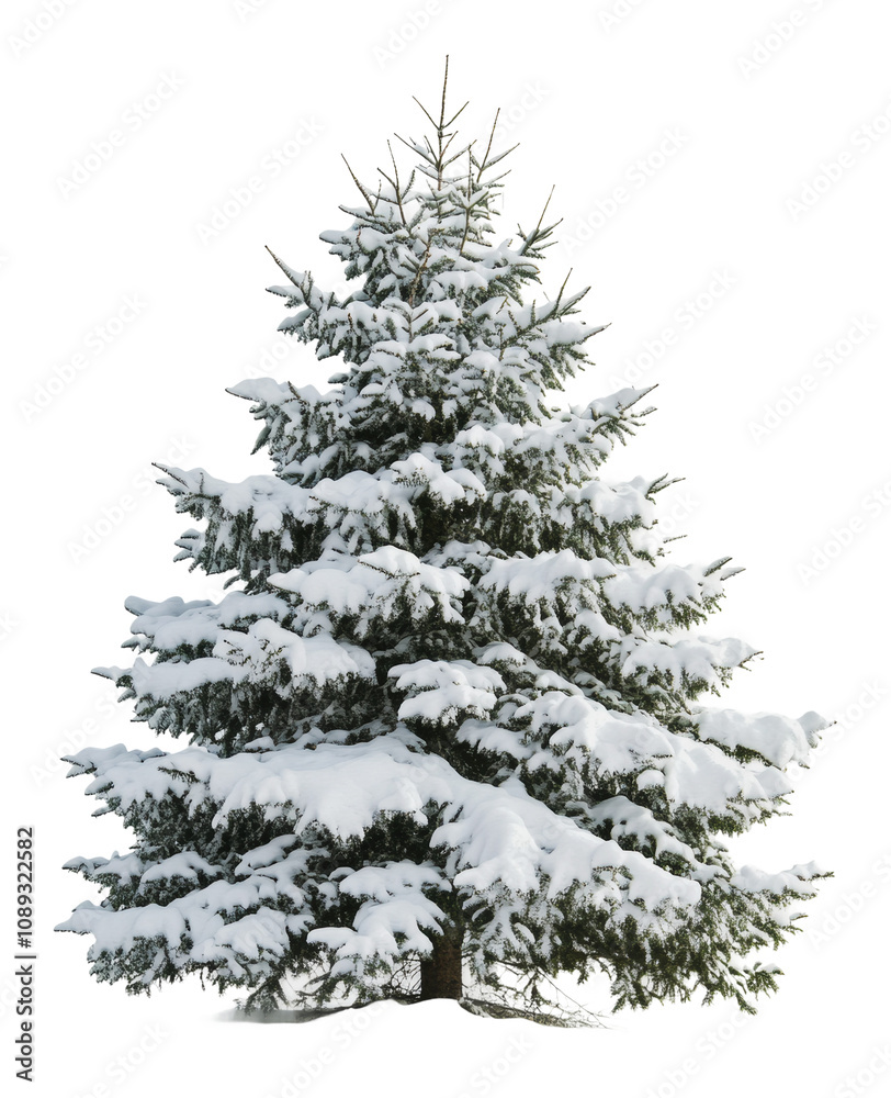 PNG Quiet snowy evergreen in winter PNG Quiet snowy evergreen in winter
