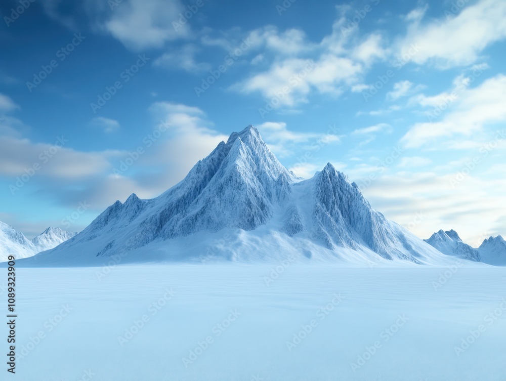 majestic snowcapped mountain under a clear blue sky majestic snowcapped mountain under a clear blue sky