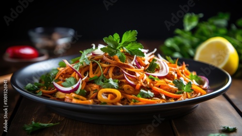 Carrot and Red Onion Salad with Parsley