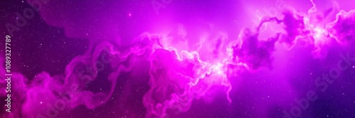 Vibrant pink and purple nebula swirls against a backdrop of a galaxy background, background, nebula, vibrant