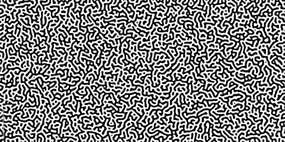 Monochrome Turing reaction background. Abstract pattern background. Linear design with biological shapes. Organic lines in memphis. Overlay template abstract Turing organic wallpaper background. Monochrome Turing reaction background. Abstract pattern background. Linear design with biological shapes. Organic lines in memphis. Overlay template abstract Turing organic wallpaper background.