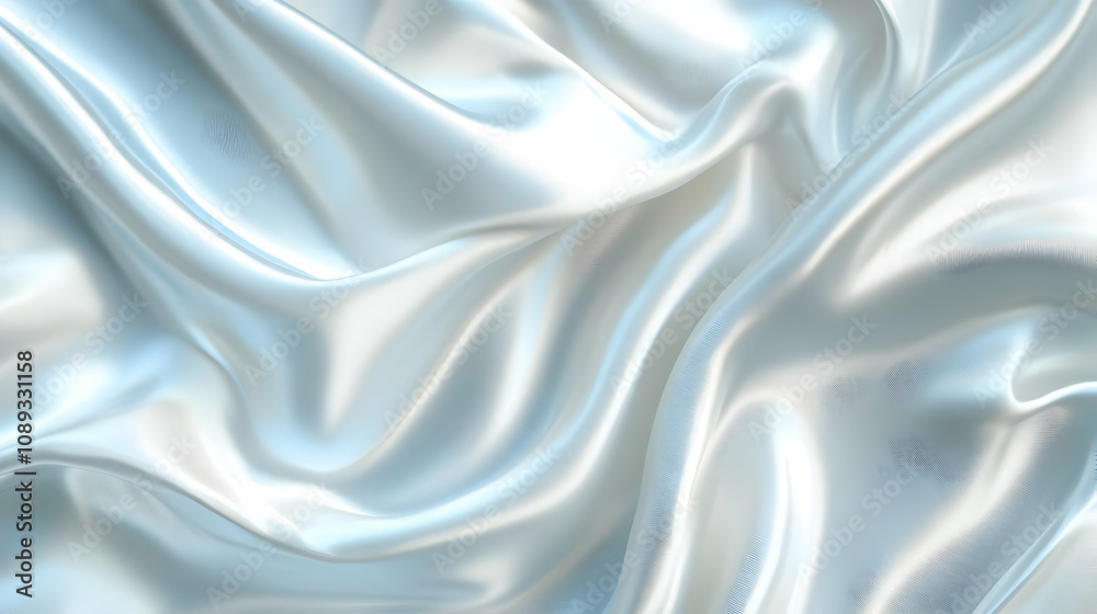 Elegant, flowing light blue silk fabric with soft, luxurious folds and subtle sheen. Elegant, flowing light blue silk fabric with soft, luxurious folds and subtle sheen.
