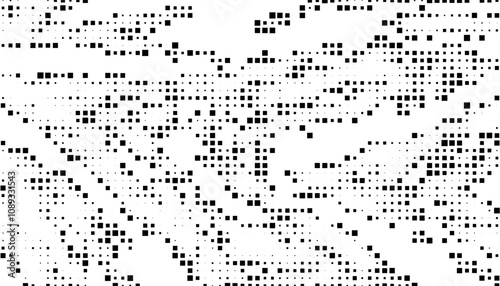Black and white dynamic motion with pixel effect. Smooth transition of design element for background and jersey design. Fully editable vector element. 
