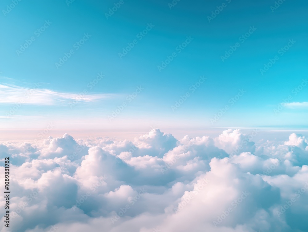 beautiful sky with fluffy clouds and a serene blue backdrop beautiful sky with fluffy clouds and a serene blue backdrop