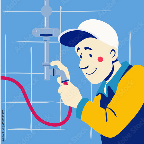 Plumber Fixing Pipes