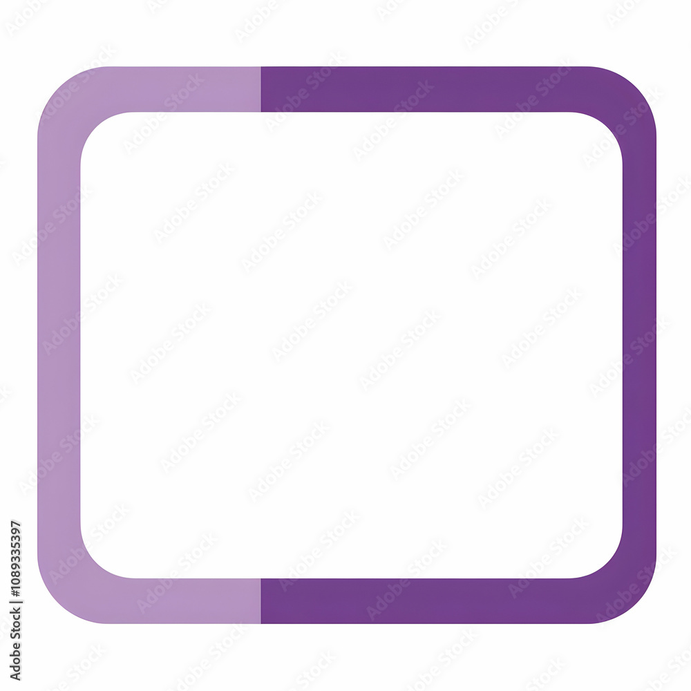 Purple and lavender rounded square frame with empty space inside, perfect for text or images. Purple and lavender rounded square frame with empty space inside, perfect for text or images.