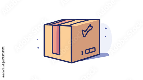 Parcel Package Return Order Flat Icon Outline