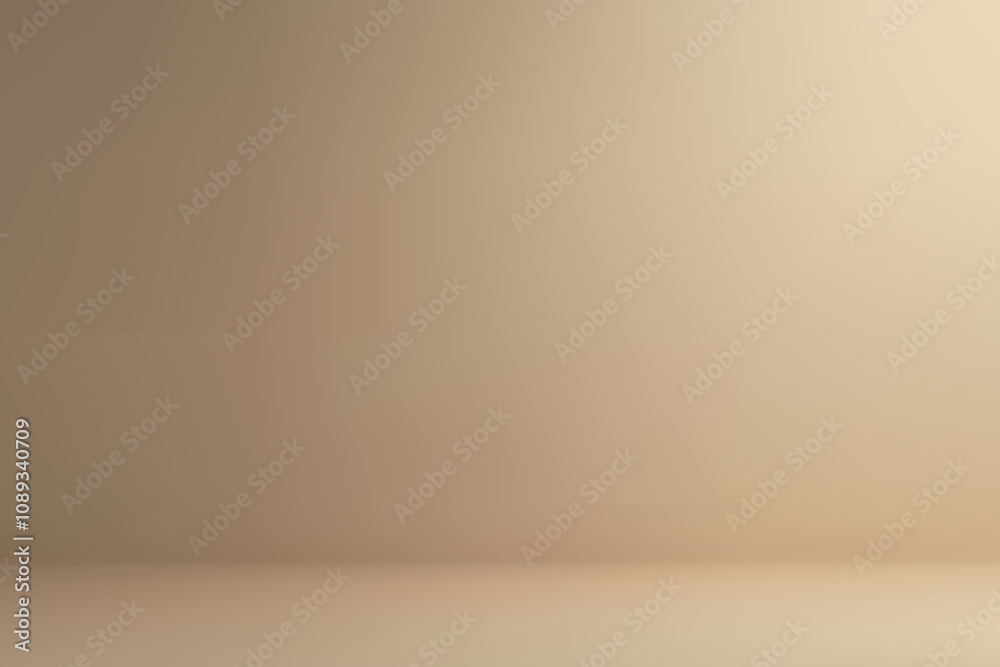 Soft Beige Gradient Studio Room Background with Subtle Lighting Soft Beige Gradient Studio Room Background with Subtle Lighting