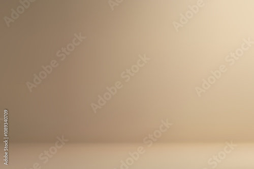 Soft Beige Gradient Studio Room Background with Subtle Lighting