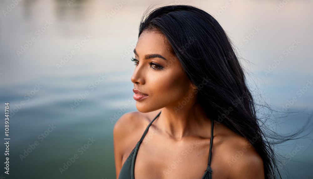 Junge Frau am See Junge Frau am See