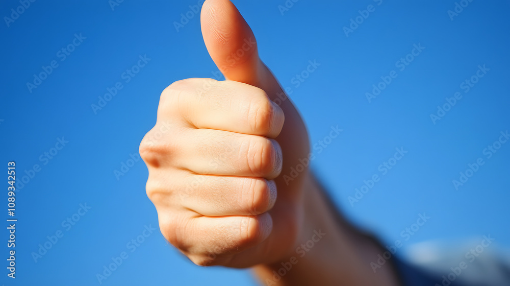 Closeup shot of a Businessman showing thumbs up, concept for success and agreement Closeup shot of a Businessman showing thumbs up, concept for success and agreement