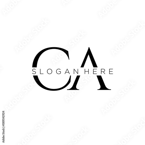 CA initial monogram logo with bussines style dsign