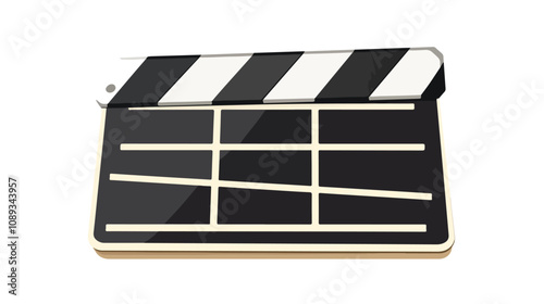 Movie Film Clapperboard Clipart Image Vector