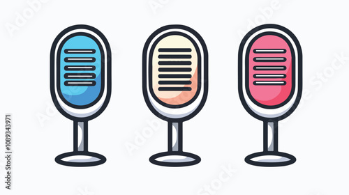 Professional Vector Mute Microphone Icon for Web Designs and Applications