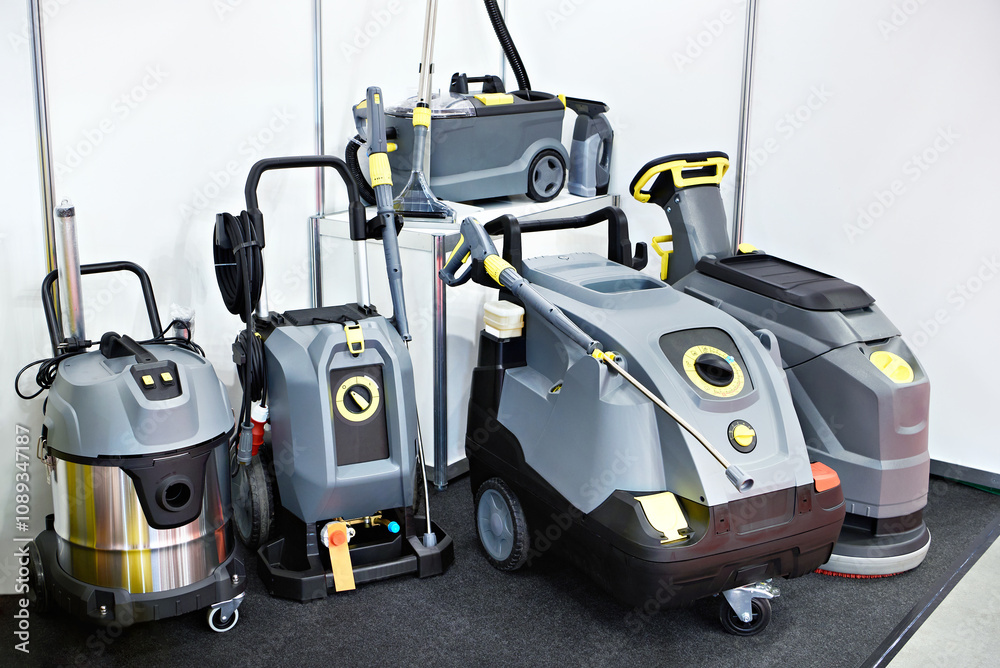 Obraz premium Modern machines for cleaning commercial spaces