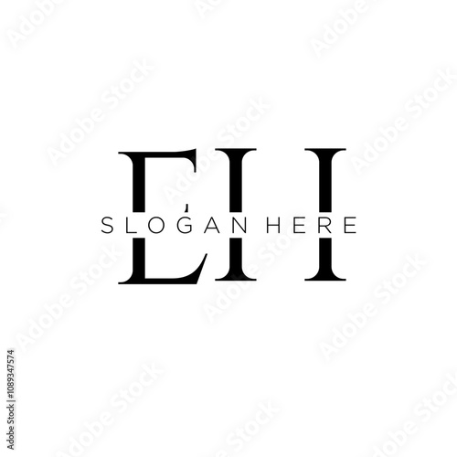 EH initial monogram logo with bussines style dsign