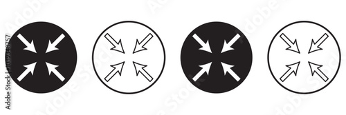 minimize icon rally compact size small scale arrows icons . shrink icon resize in arrows