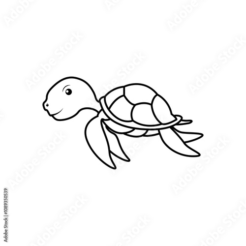 turtle line icon