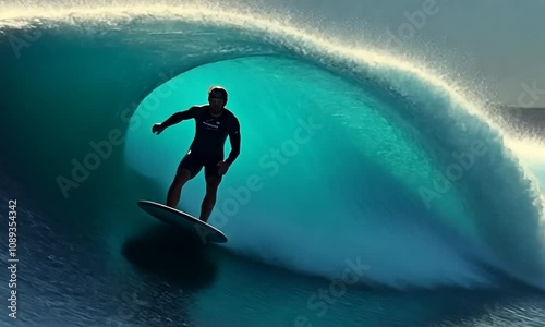 surfing in the ocean