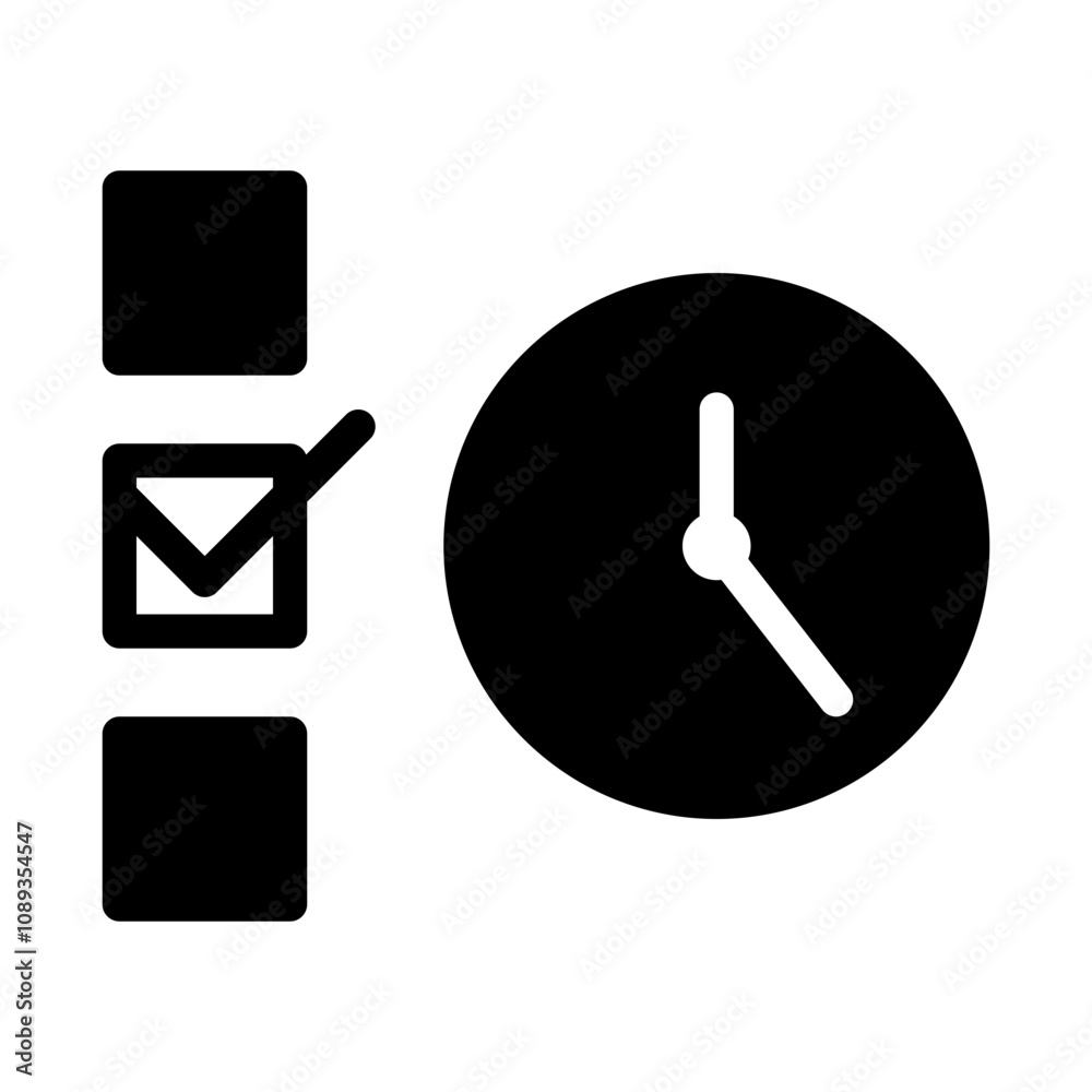 Time management icon on white background Time management icon on white background