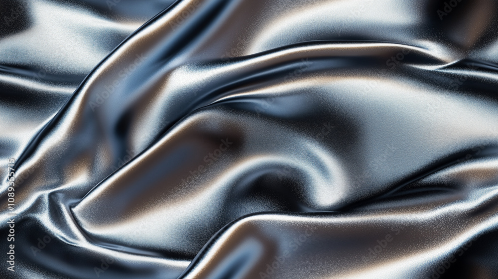 Silver metallic liquid material or fabric Silver metallic liquid material or fabric