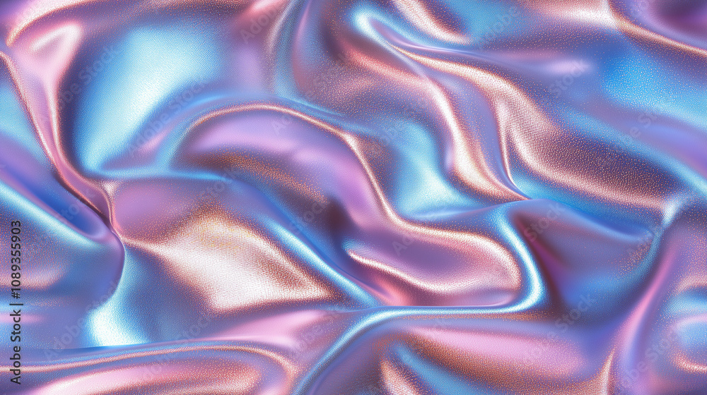 Obraz premium Pearl and iridiscent liquid silk fabric material