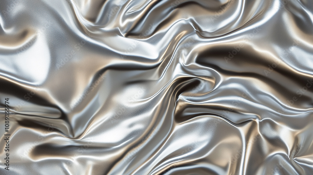 Silver metallic liquid material or fabric Silver metallic liquid material or fabric