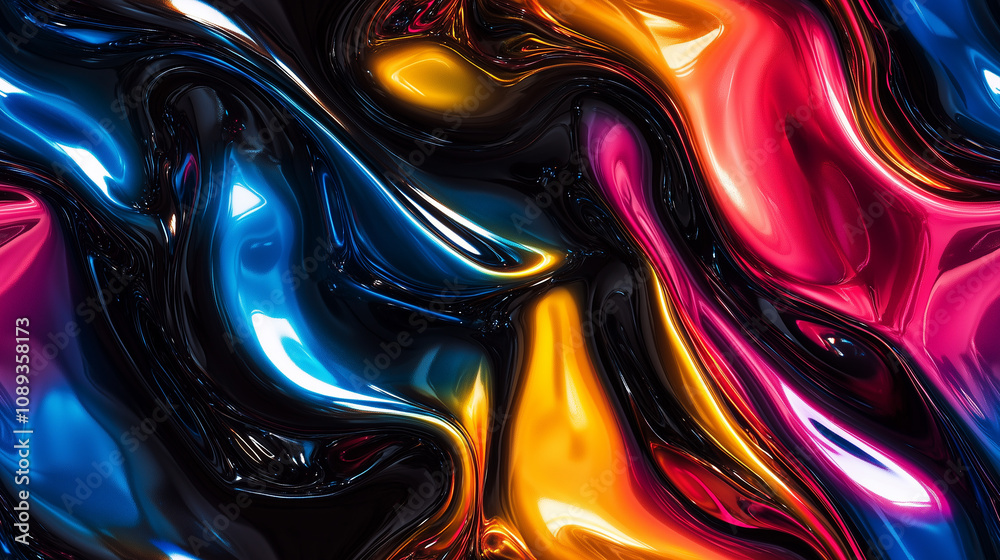 Colorful and intense metallic fabric