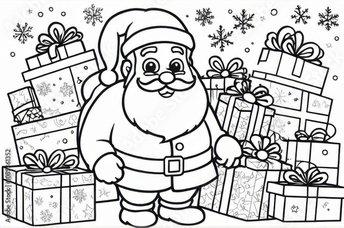 Santa Claus With A Pile Of Presents At 19-11-2024