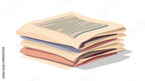 Daily Newspaper Press Vector Illustration for Editorial Articles and Media News Coverage